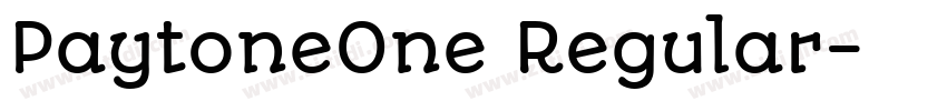 PaytoneOne Regular字体转换